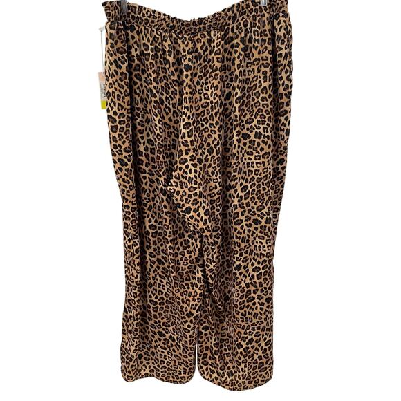 NWT Summersalt 2X Palazzo Pant With Ties Leopard Swim Cover-Up - Picture 9 of 9